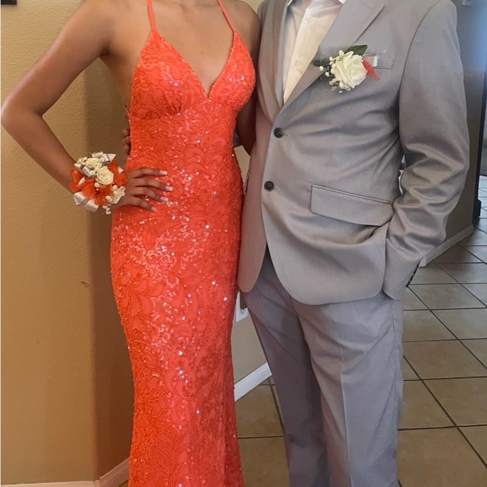 Size 0 Tangerine Scala Gown. Only Worn Once And I… - image 1